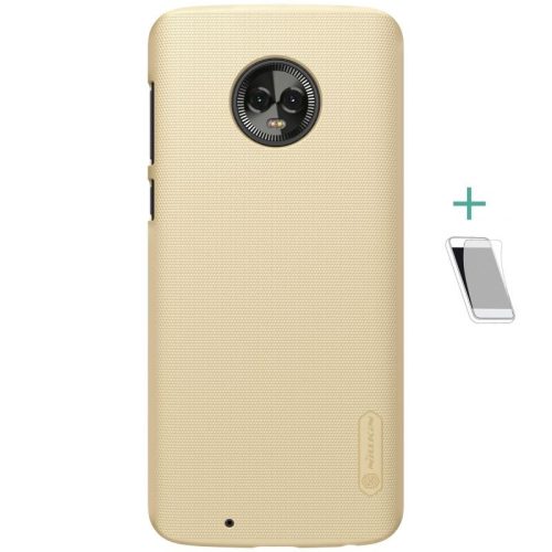 Motorola Moto G6, Műanyag hátlap védőtok, Nillkin Super Frosted, arany