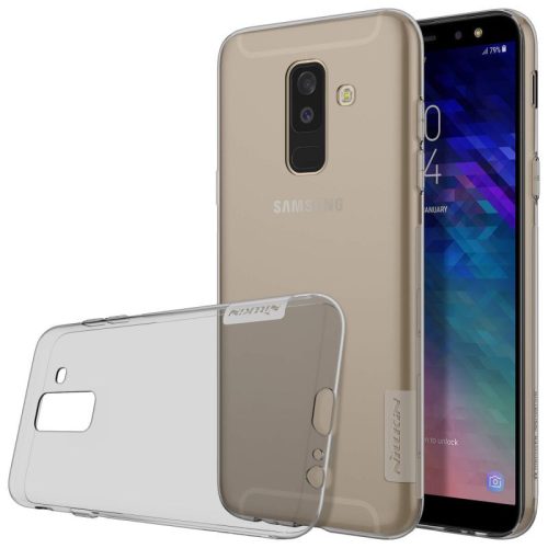 Samsung Galaxy A6 Plus (2018) SM-A605F, TPU szilikon tok, Nillkin Nature, ultravékony, szürke