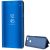 Huawei P Smart / Enjoy 7S, Oldalra nyíló tok, hívás mutatóval, Smart View Cover, kék (utángyártott)