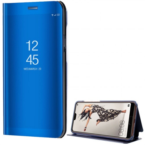 Huawei P20, Oldalra nyíló tok, hívás mutatóval, Smart View Cover, kék (utángyártott)