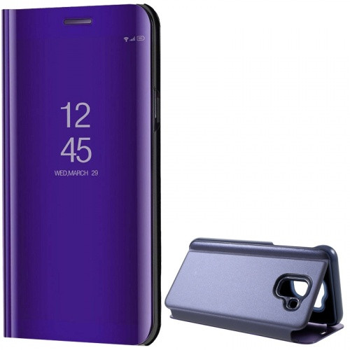 Samsung Galaxy J6 (2018) SM-J600F, Oldalra nyíló tok, hívás mutatóval, Smart View Cover, lila (utángyártott)