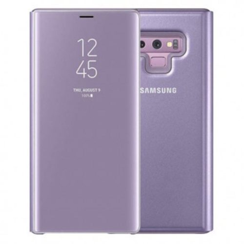 Samsung Galaxy Note 9 SM-N960, Oldalra nyíló tok, hívás mutatóval, Clear View Cover, lila, gyári