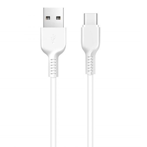 USB töltő- és adatkábel, USB Type-C, 200 cm, gyorstöltő, törésgátló, Hoco X20, fehér