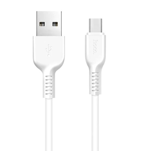 USB töltő- és adatkábel, USB Type-C, 300 cm, gyorstöltő, törésgátló, Hoco X20, fehér