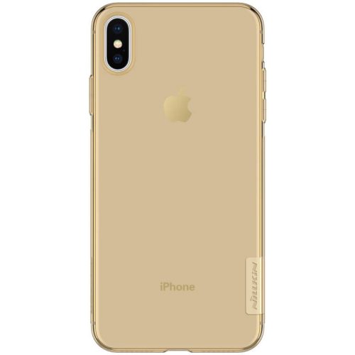 Apple iPhone XS Max, TPU szilikon tok, Nillkin Nature, ultravékony, aranybarna