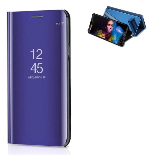 Huawei Mate 20 Pro, Oldalra nyíló tok, hívás mutatóval, Smart View Cover, lila (utángyártott)