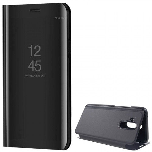 Huawei Mate 20 Lite, Oldalra nyíló tok, hívás mutatóval, Smart View Cover, fekete (utángyártott)