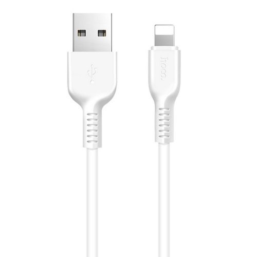 USB töltő- és adatkábel, Lightning, 200 cm, gyorstöltő, törésgátló, Hoco X20, fehér