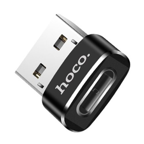 Adapter, USB - USB Type-C, OTG átalakító, Hoco UA6, fekete
