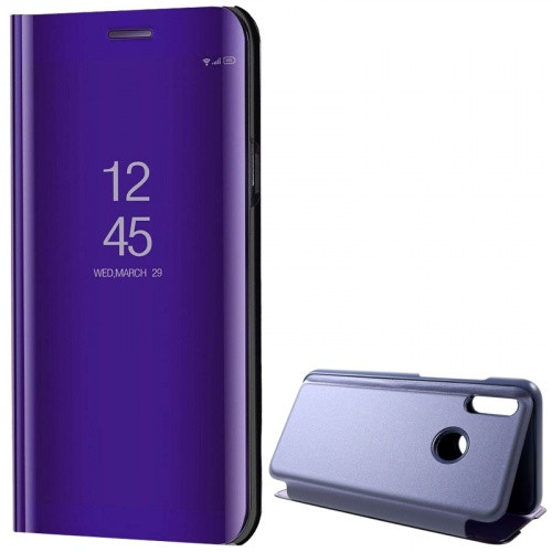 Huawei P Smart (2019) / Honor 10 Lite, Oldalra nyíló tok, hívás mutatóval, Smart View Cover, lila (utángyártott)
