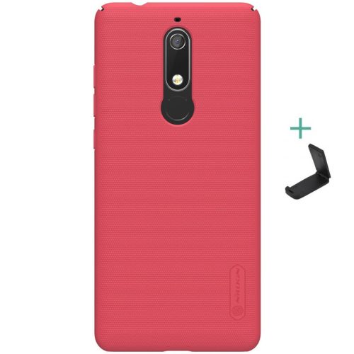 Nokia 5 (2018) / 5.1 (2018), Műanyag hátlap védőtok, stand, Nillkin Super Frosted, piros