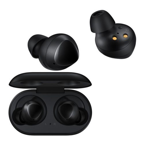 Bluetooth sztereó fülhallgató, v5.0, töltőtok, TWS, funkció gomb, mikrofon, Samsung Galaxy Buds, fekete, gyári