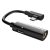 Adapter, USB Type-C - USB Type-C + 3.5 mm jack átalakító, 2in1, Hoco LS19, fekete