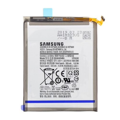 Samsung Galaxy A20 / A30 / A30s / A50 / A50s, Akkumulátor, 4000 mAh, Li-Ion, gyári
