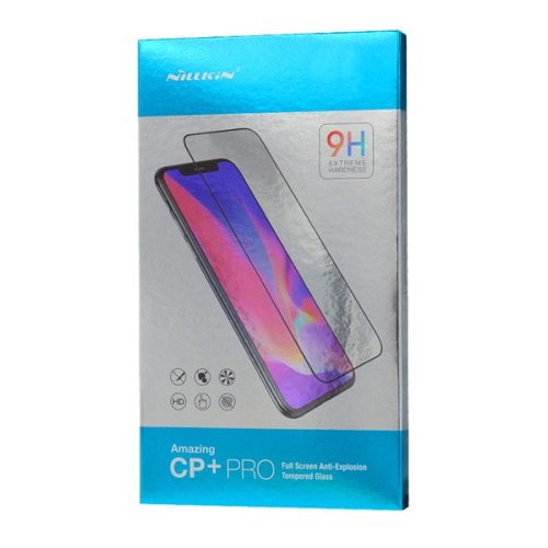 Asus ROG Phone 2 ZS660KL, Kijelzővédő fólia, ütésálló fólia (az íves részre is!), Tempered Glass (edzett üveg), Full Glue, Nillkin, CP+ PRO, fekete