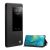 Huawei Mate 20 X / 20 X 5G, Oldalra nyíló tok, valódi bőrtok, hívás mutatós, érdes felület, View Window, Qialino, fekete