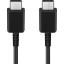 USB Type-C töltő- és adatkábel, USB Type-C, 100 cm, gyorstöltés, PD, Samsung, fekete, gyári, 