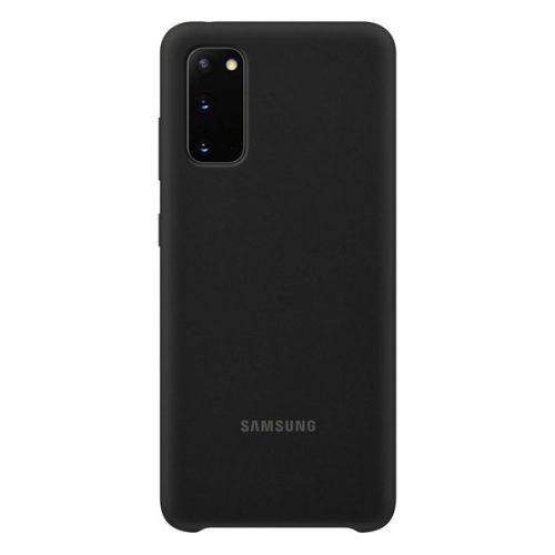 Samsung Galaxy S20 / S20 5G SM-G980 / G981, Szilikon tok, fekete, gyári