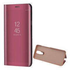   Xiaomi Redmi K30 / K30 5G / Poco X2, Oldalra nyíló tok, hívás mutatóval, Smart View Cover, vörösarany (utángyártott)
