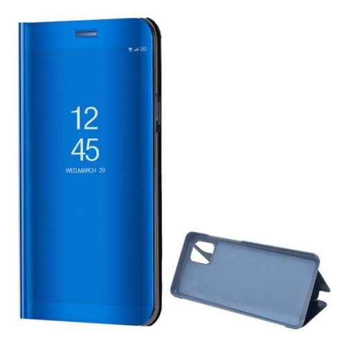 Samsung Galaxy Note 10 Lite SM-N770, Oldalra nyíló tok, hívás mutatóval, Smart View Cover, kék (utángyártott)