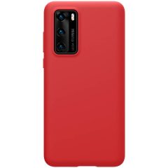   Huawei P40, Szilikon tok, gumírozott, Nillkin Flex Pure, piros