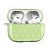 Bluetooth fülhallgató töltőtok tartó, szilikon, ultravékony, Apple AirPods Pro kompatibilis, strasszkővel, zöld