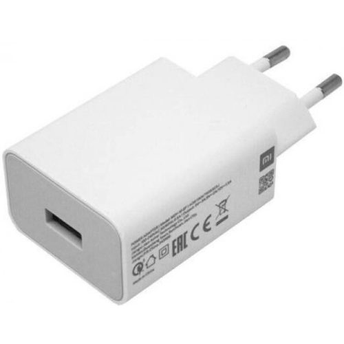 Hálózati töltő adapter, 18W, USB aljzat, gyorstöltés, QC 4.0, Xiaomi, fehér, gyári