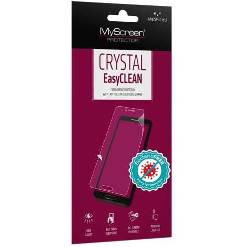 Apple iPhone X / XS / 11 Pro, Kijelzővédő fólia (az íves részre NEM hajlik rá!), MyScreen Protector Antibacterial, Clear Prémium