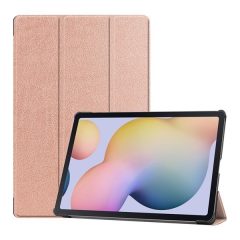   Samsung Galaxy Tab S7 Plus 12.4 / Tab S7 FE 12.4 / Tab S8 Plus 12.4, mappa tok, Trifold, vörösarany