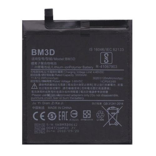 Xiaomi Mi 8 SE, Akkumulátor, 3120 mAh, Li-Ion Polymer, kompatibilis