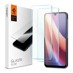   Samsung Galaxy A16 4G / A16 5G / A17 4G / A17 5G, Kijelzővédő fólia, (az íves részre NEM hajlik rá!), Tempered Glass (edzett üveg), Spigen Glastr Slim, Clear, 2 db / csomag
