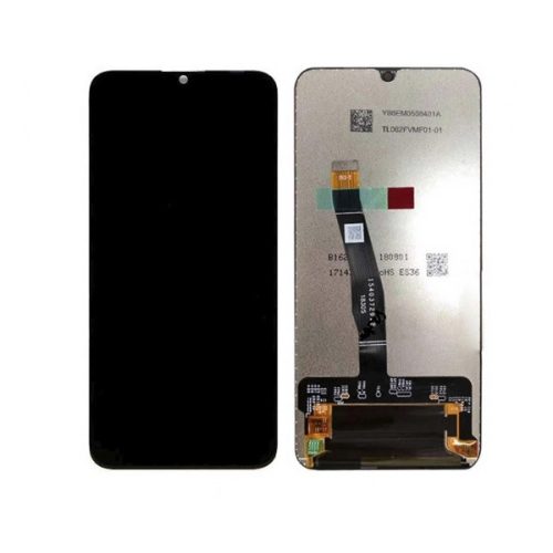 Huawei P smart (2019) kompatibilis LCD modul kerettel, OEM jellegű, fekete, Grade S+