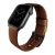 Apple Watch 1-6 (42 / 44 mm), valódi bőr pótszíj, Uniq Mondain, sötétbarna
