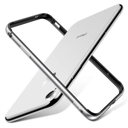 Apple iPhone 11, Alumínium védőkeret, ESR Edge Guard Bumper, ezüst