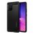 Samsung Galaxy S10 Lite SM-G770, Szilikon tok, Spigen Rugged Armor, karbon minta, fekete