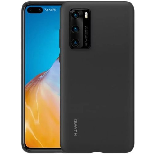 Huawei P40, Szilikon tok, fekete, gyári