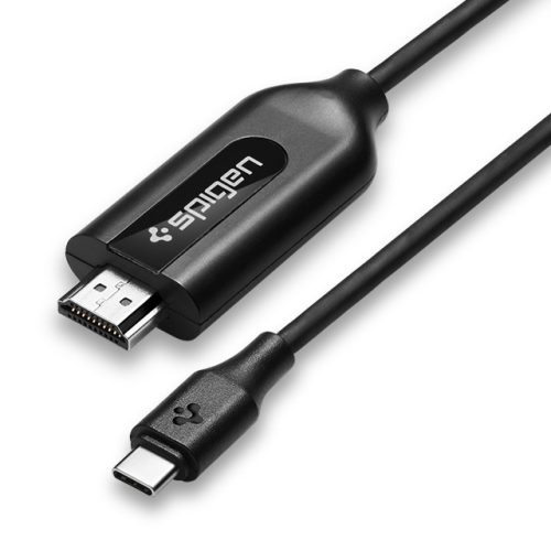 Adapter, USB Type-C 3.1 - HDMI, 200 cm, kétirányú kommunikáció, 4K Ultra HD / 60 Hz, Spigen Essential C21CH, fekete