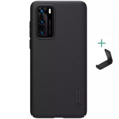   Huawei P40, Műanyag hátlap védőtok, stand, Nillkin Super Frosted, fekete