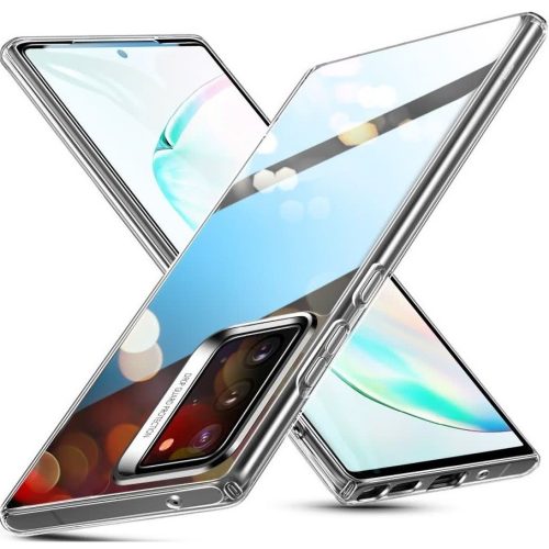 Samsung Galaxy Note 20 / 20 5G SM-N980 / N981, Szilikon védőkeret, edzett üveg hátlap, ESR Ice Shield, átlátszó