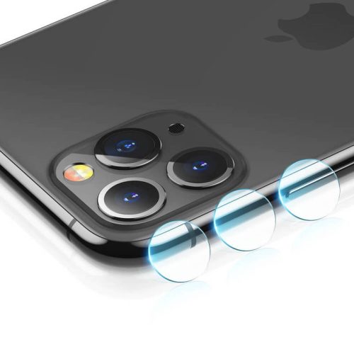 Apple iPhone 11 Pro / 11 Pro Max, Kamera lencsevédő fólia, ütésálló fólia, Tempered Glass (edzett üveg), ESR Lens Protector, átlátszó, 1 db / csomag