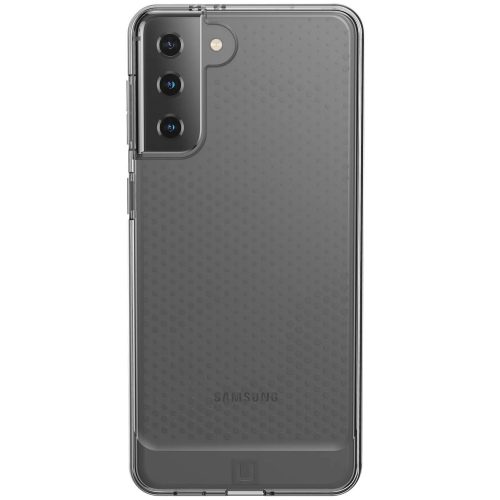 Samsung Galaxy S21 Plus 5G SM-G996, Szilikon tok, közepesen ütésálló, légpárnás sarok, pont minta, UAG Lucent, áttetsző