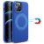 Apple iPhone 12 / 12 Pro, Műanyag hátlap védőtok + szilikon keret, Magsafe töltővel kompatibilis, ESR Cluod Magsafe, kék