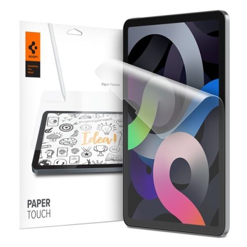 Apple iPad Pro 12.9 (2018 / 2020 / 2021 / 2022), Kijelzővédő fólia, Matt, Spigen Paper Touch, Clear Prémium - 2 db / csomag