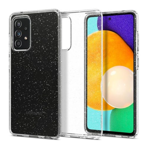 Samsung Galaxy A52 / A52 5G / A52s 5G SM-A525F / A526B / A528B, Szilikon tok, Spigen Liquid Crystal Glitter, átlátszó