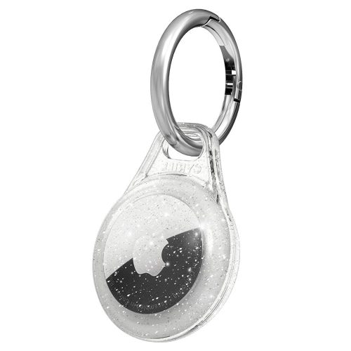 Apple AirTag szilikon tok, csillámos, Spigen Cyrill Shine Glitter, átlátszó