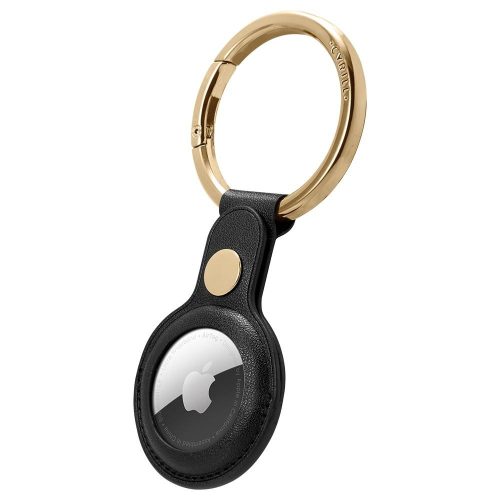 Apple AirTag bőrtok, Spigen Cyrill Basic Leather, fekete