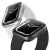 Apple Watch 7-8 (45mm), Szilikon védőkeret, szíj nélkül, Uniq Glass Dual Pack, átlátszó/füst, 2 db / csomag