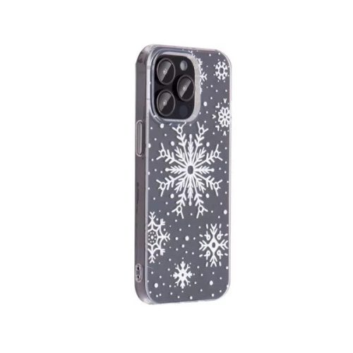 Samsung Galaxy A32 4G SM-A325F, Szilikon tok, hóvihar minta, Forcell Winter, átlátszó