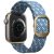 Apple Watch 1-6, SE (38 / 40 mm) / Watch 7-8 (41 mm), szövet pótszíj, fonott, Uniq Aspen Designer Edition, kék