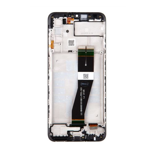 Samsung Galaxy A03s kompatibilis LCD modul kerettel, OEM jellegű, fekete